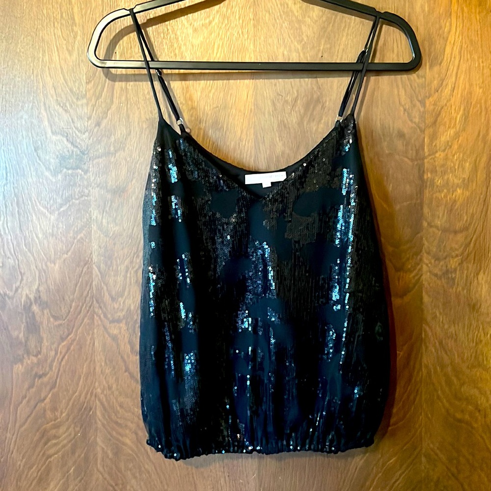 Lavender Brown. Sequined Tank Top. Size M.